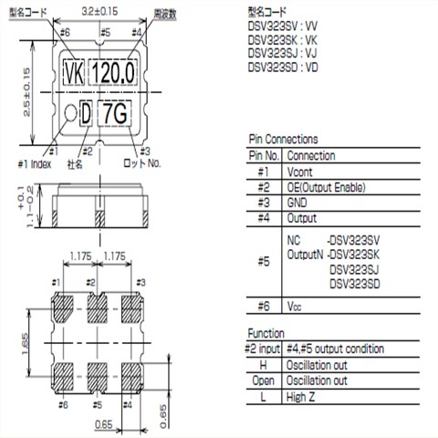 KDS晶振,DSV323SV晶振,VCXO晶振