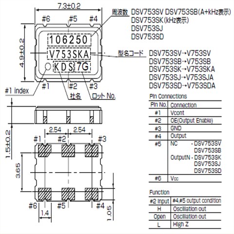 KDS晶振,贴片晶振,DSV753SV晶振