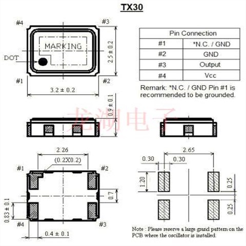 TX30温度补偿晶振,ITTI Crystal,TX302.5-3085-20.000晶振