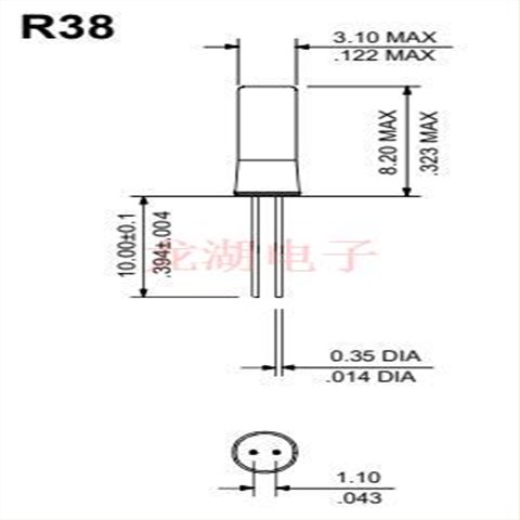 R38插件晶体,RUBYQUARTZ晶体,R38-32.768-6-10PPM-NPB晶振