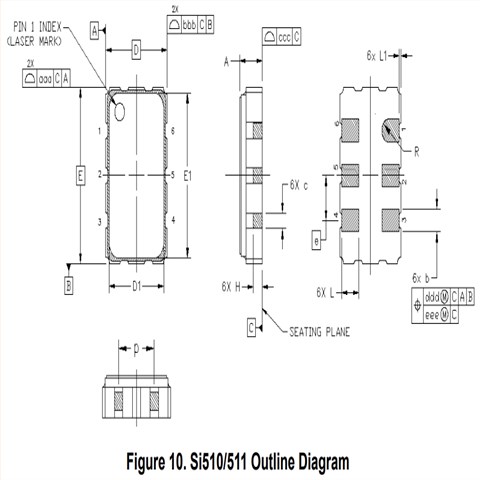 6G转换机晶振 511ABA200M000BAG Silicon振荡器 Si511低抖动差分晶振