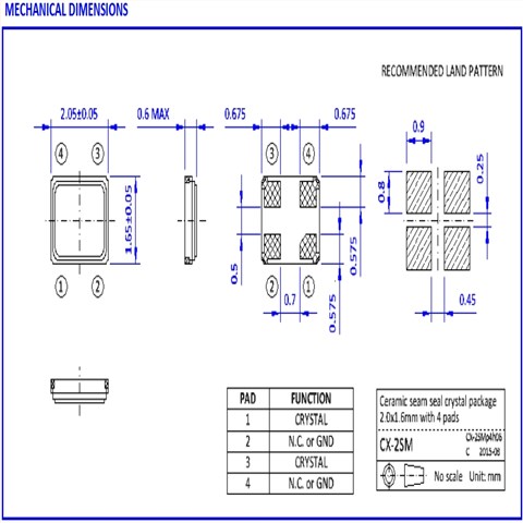 6G通信模块晶振 NKG汽车级晶体 S2SM30.0000F12M25-EXT