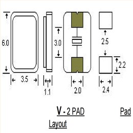 6035mm,52MHZ,AAV52M000000FLH32H,STD晶体谐振器