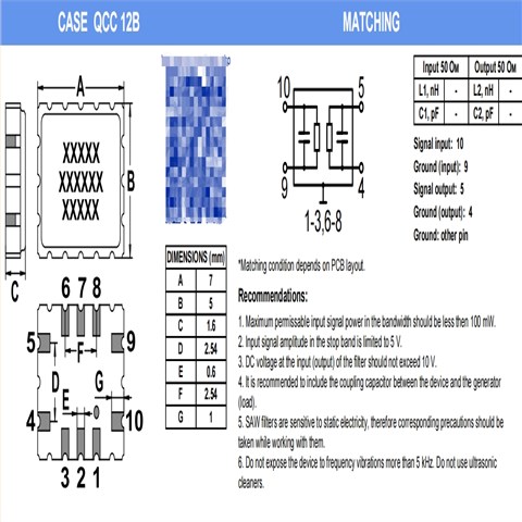 A152-303.5M1,7050mm,安克SAW滤波器,303.5MHZ,A152系列谐振器