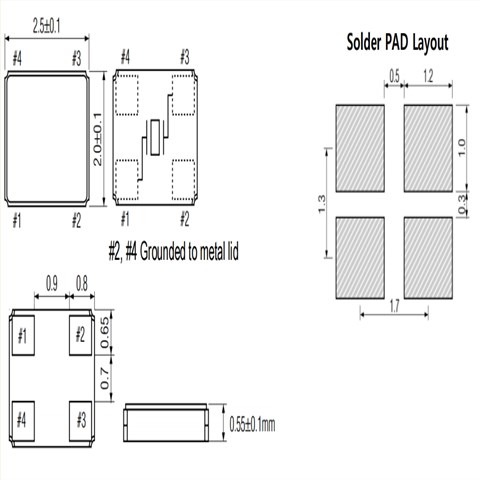 SX-22系列,新松蜂窝电话晶振,SX-22-20-20HZ-32.000MHz-10pF,2520mm,32MHZ