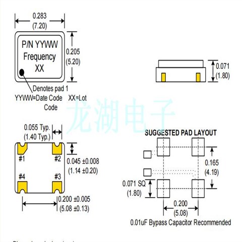 C3291-40.000,四脚贴片,瑞斯克进口晶振,有源晶振