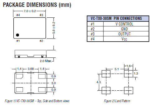 vc-txo-30smr 7050 TCXO